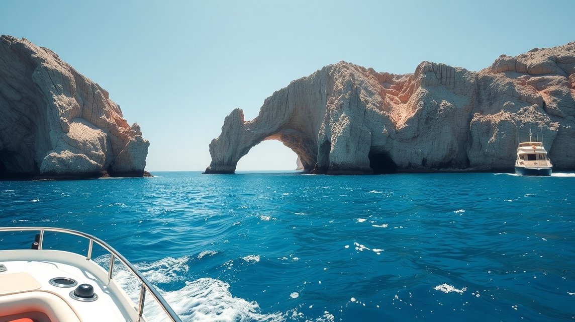 Hajókirándulás a Land's End szikláinsz Cabo San Lucasban
