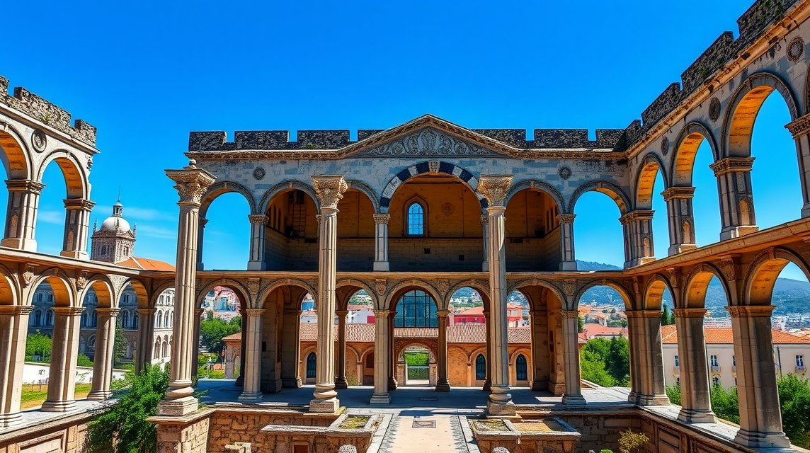 A Carmo kolostor romjai Lisszabonban, lenyűgöző gótikus építészettel.
