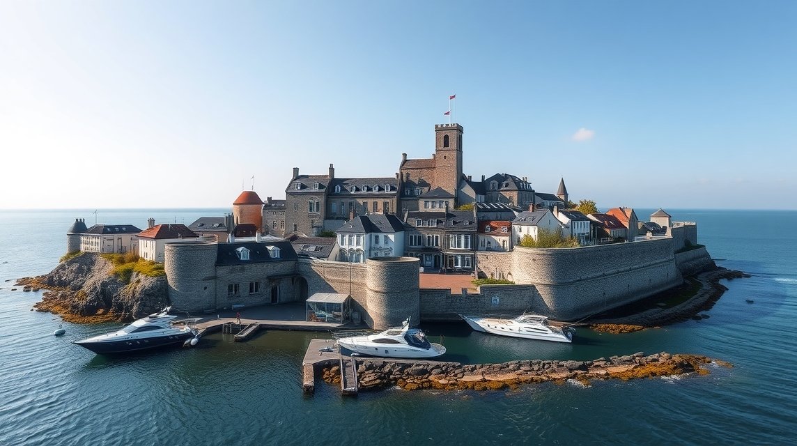 Concarneau gyönyörű erődváros a tenger közepén