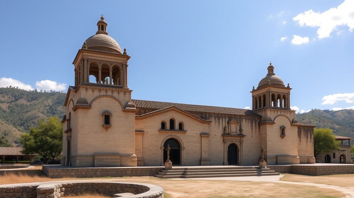 Cuilapam de Guerrero befejezetlen kolostora Oaxaca államban
