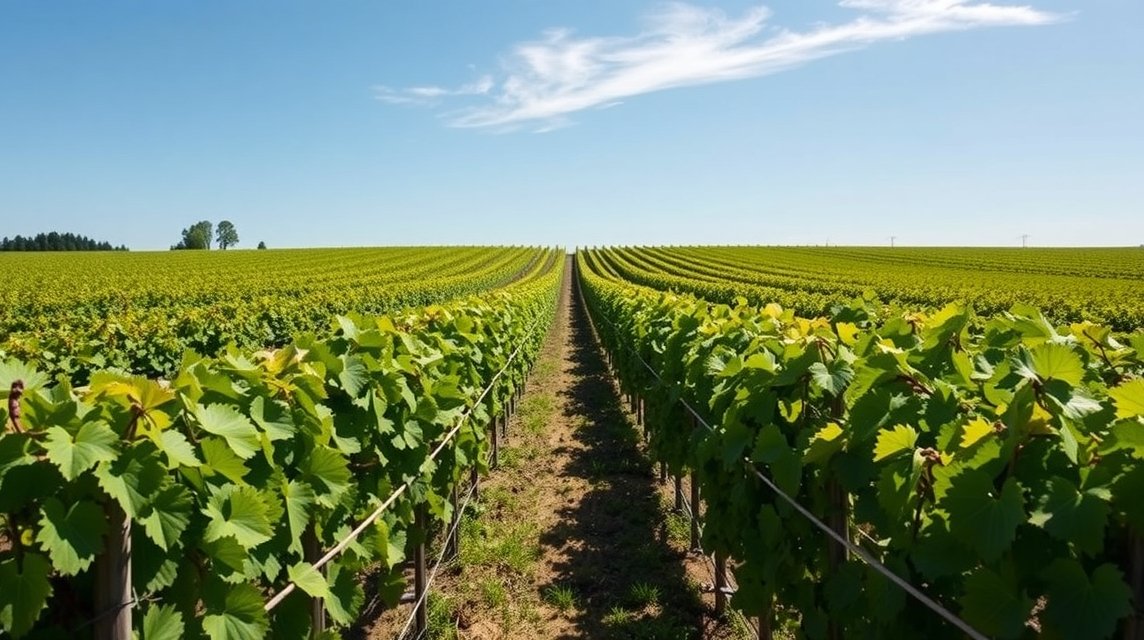 Dániai szőlőültetvény Kalundborg város közelében