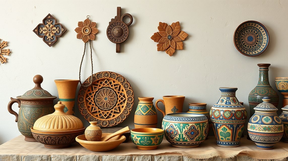 Kézműves kerámiák és parafa termékek Évorából