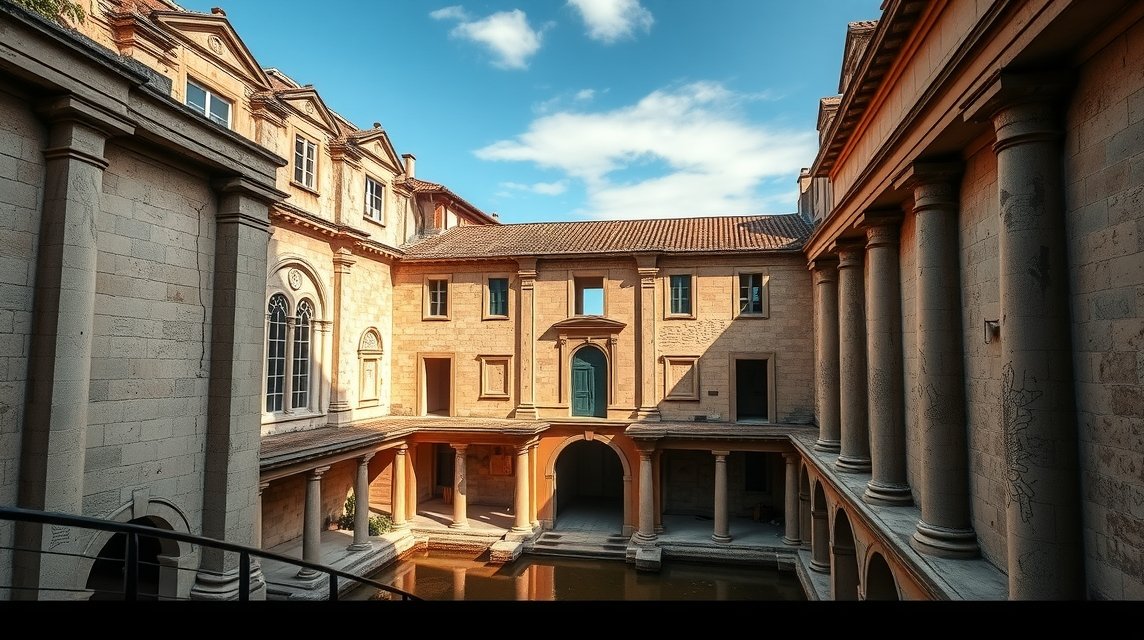 A római fürdő maradványai Évora városházában - történelmi látnivaló