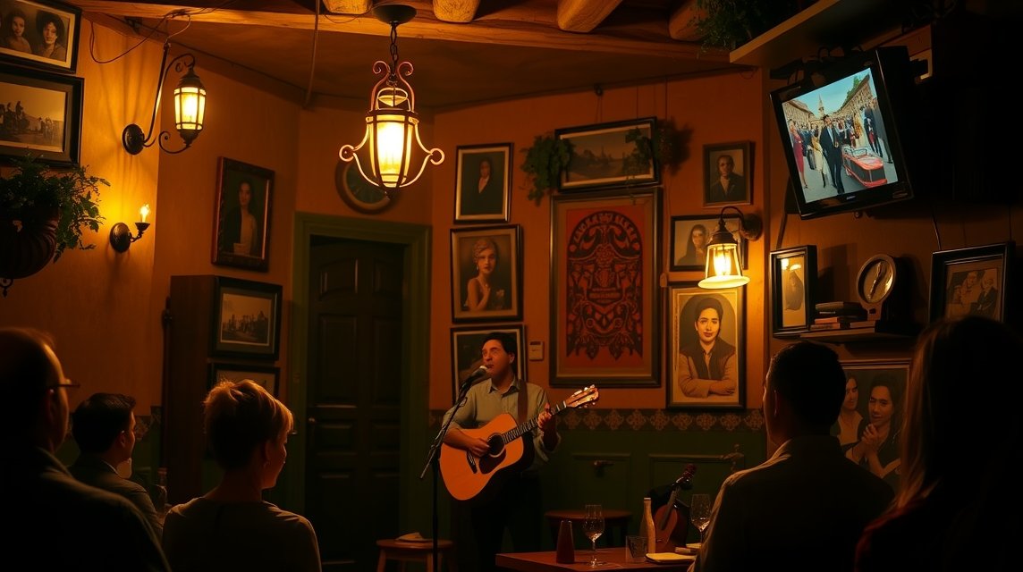 Lisszabon zene - A Fado és a legjobb fado-házak 1 Fado előadás Lisszabonban hangulatos fado-házban.