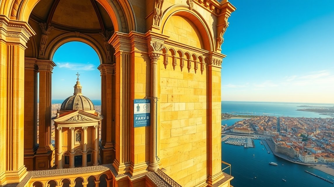 Faro katedrális toronyából nyíló kilátás a városra és a Ria Formosa lagúnára.