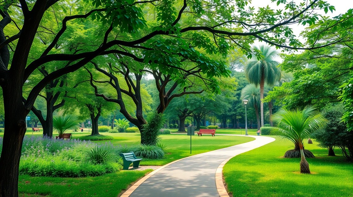 Yaoundé városi park, Bois Sainte Anastasie zöld sétányai