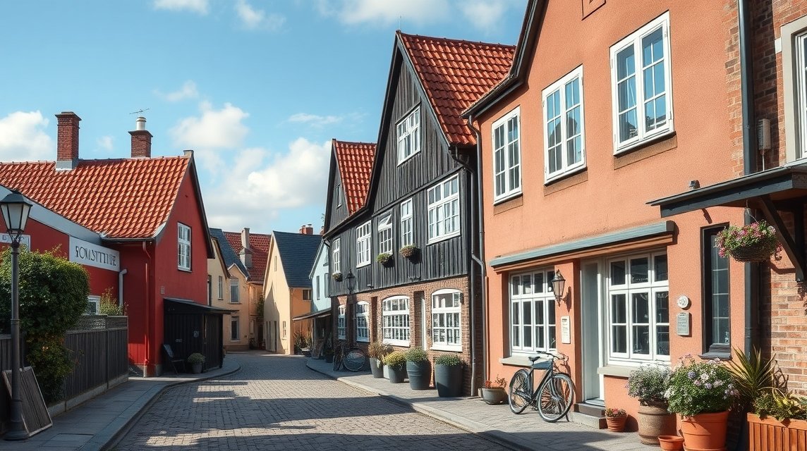 Brovst városrész, észak-jütlandi természeti szépségek és építészet.