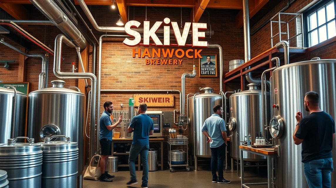 Hancock Sörfőzde belső tere és sörkészítés
