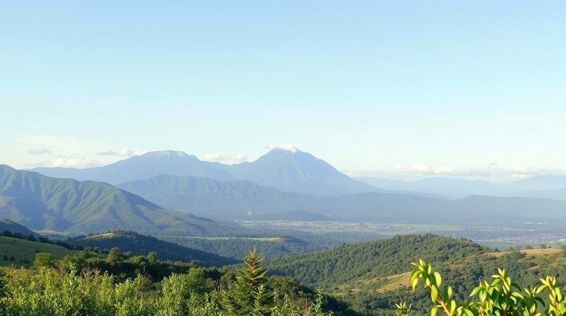 A gyönyörű Ngaoundal-hegység panorámája Tibatiból.