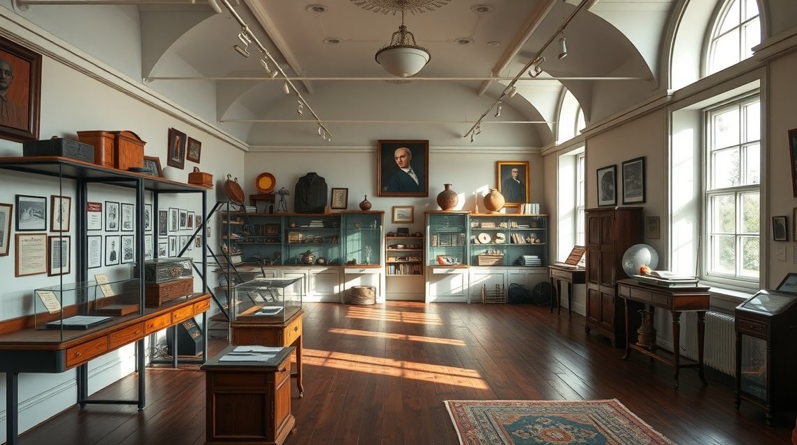 A Pszichiátriai Történeti Gyűjtemény belső tere, Middelfartban