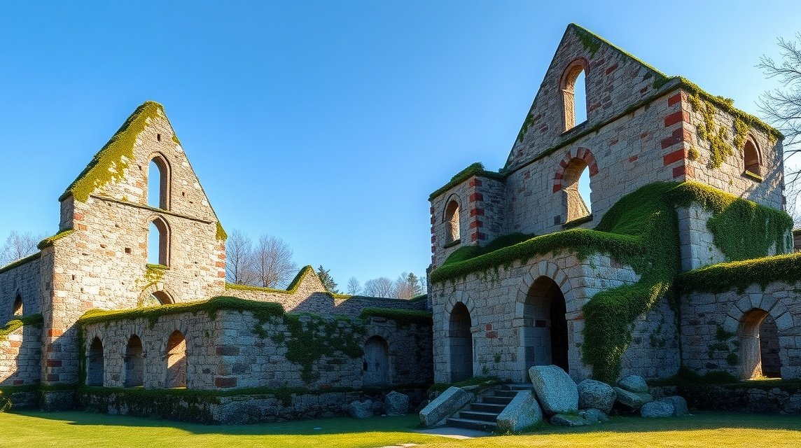 Az Antvorskov kolostor romjai Slagelse-ben, Dánia