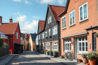 Brovst városrész, észak-jütlandi természeti szépségek és építészet.