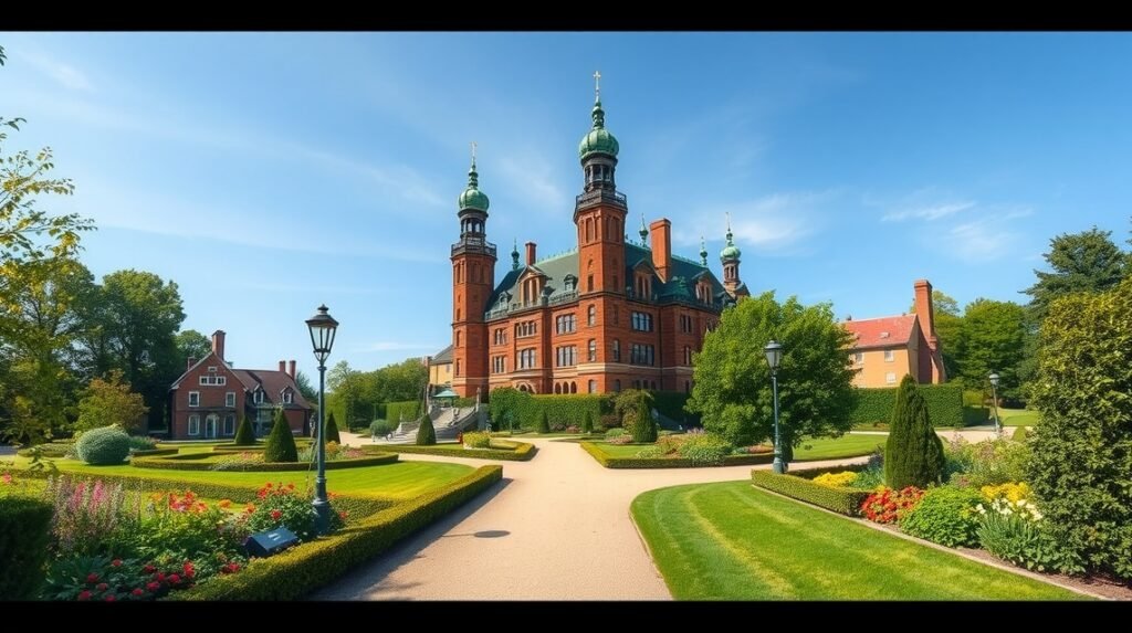 A Lerchenborg kastély és parkja Kalundborgban, Dánia