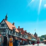 Kalundborg középkori fesztivál, látványos vásár és középkori jelmezek