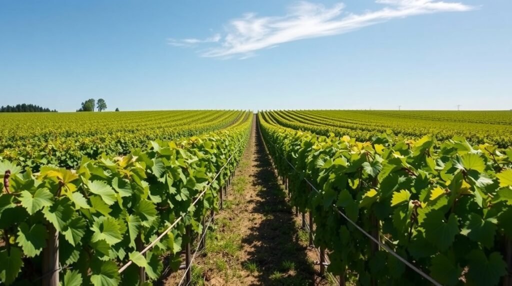 Dániai szőlőültetvény Kalundborg város közelében