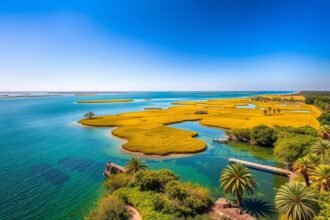 Kristálytiszta lagúnák a Ria Formosa Természeti Parkban Faron