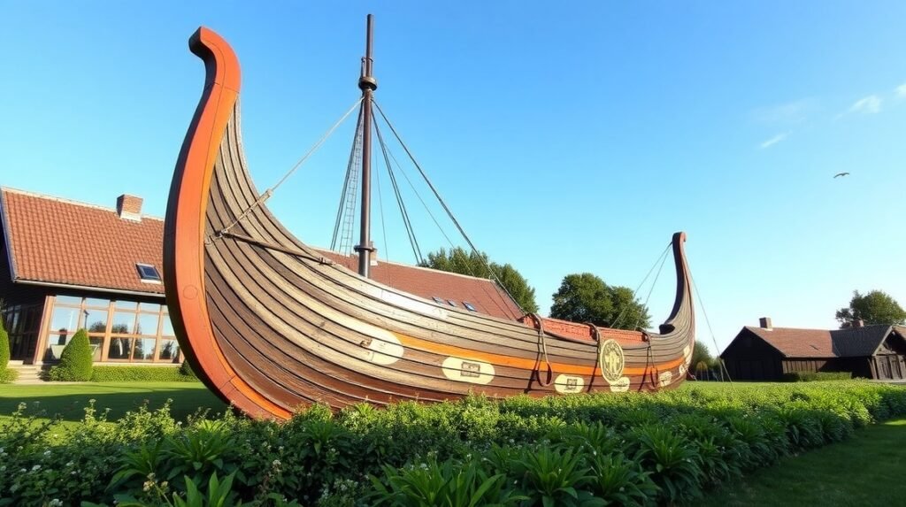 Ladby Viking Hajómúzeum hajórekonstrukció Kertemindében