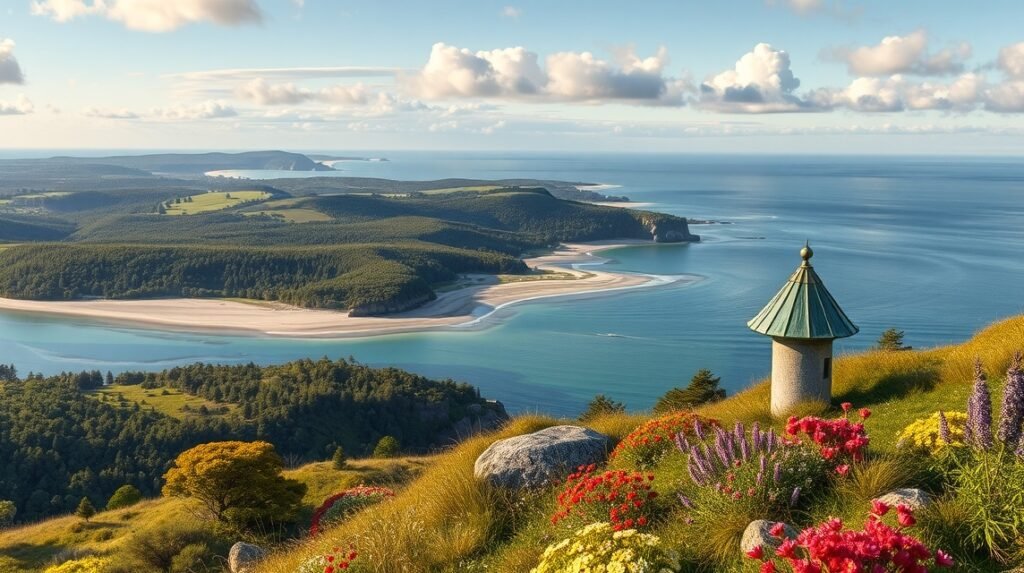 Gyönyörű kilátás a Hindsholm félszigetre, Kertemindében.