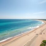 A gyönyörű Nordstranden strand Kertemindében, Dánia.