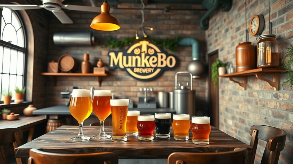 Kétféle kézműves sör a Munkebo Sörfőzde kóstolójában Kertemindében.