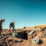 Régészek felfedező munkája Kertemindében viking sírnál