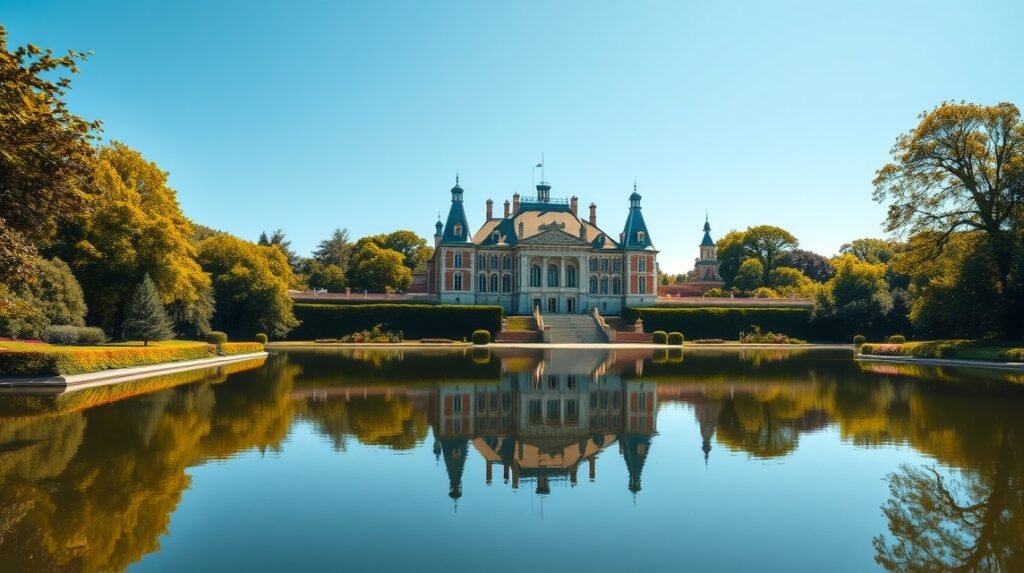 Frederiksborg kastély a tóparton, Hillerødban