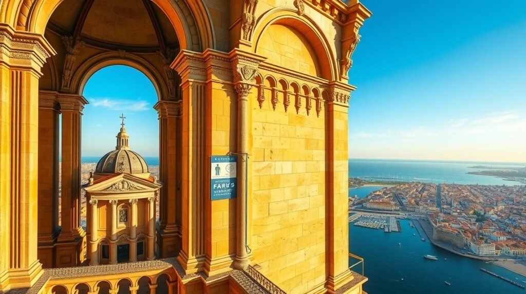 Faro katedrális toronyából nyíló kilátás a városra és a Ria Formosa lagúnára.