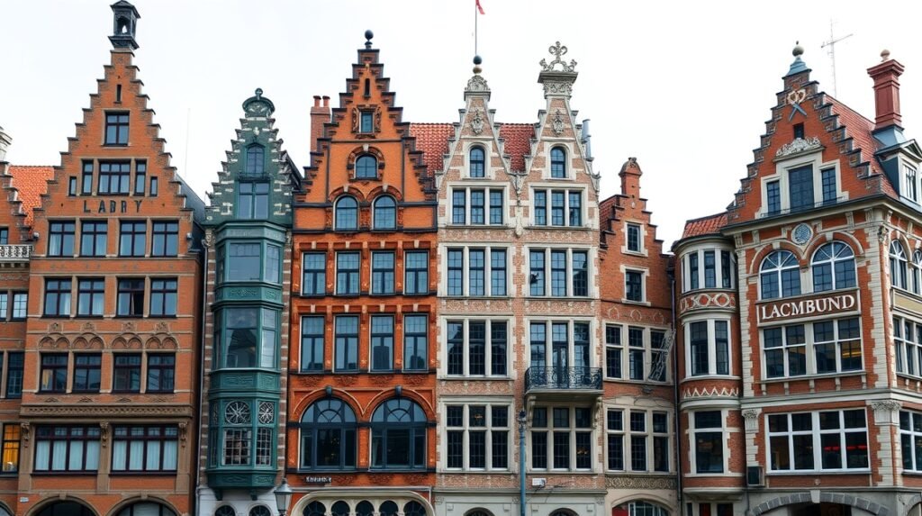 Holland reneszánsz stílusú házak Hillerőd városában