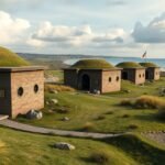Hirtshals Bunkermúzeum bunkerei tengerre néző kilátással.