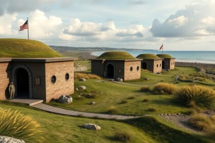Hirtshals Bunkermúzeum bunkerei tengerre néző kilátással.