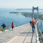 Hídjárás a Kis-Bælt felett Middelfart városánál