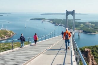 Hídjárás a Kis-Bælt felett Middelfart városánál