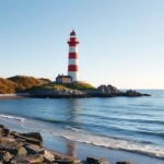 Strib világítótorony, Middelfart gyönyörű tengerpartján