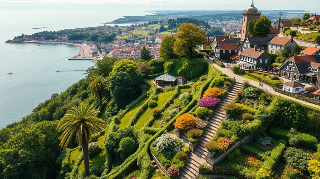 A Függőkertek lélegzetelállító kilátása Middelfartról.