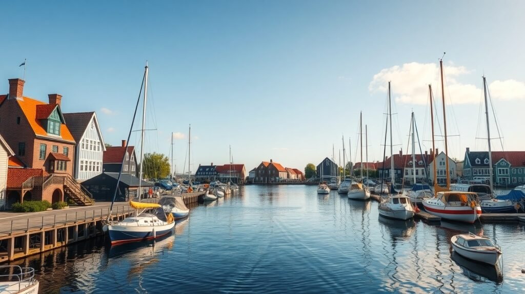 Middelfart kikötője és Kongebrogaarden történelmi épületei