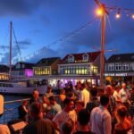 Middelfart kikötő zenés fesztivál éjszaka