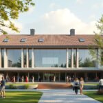 A Slotsfeltladen kulturális központ Møgeltønderben, dán tájban.