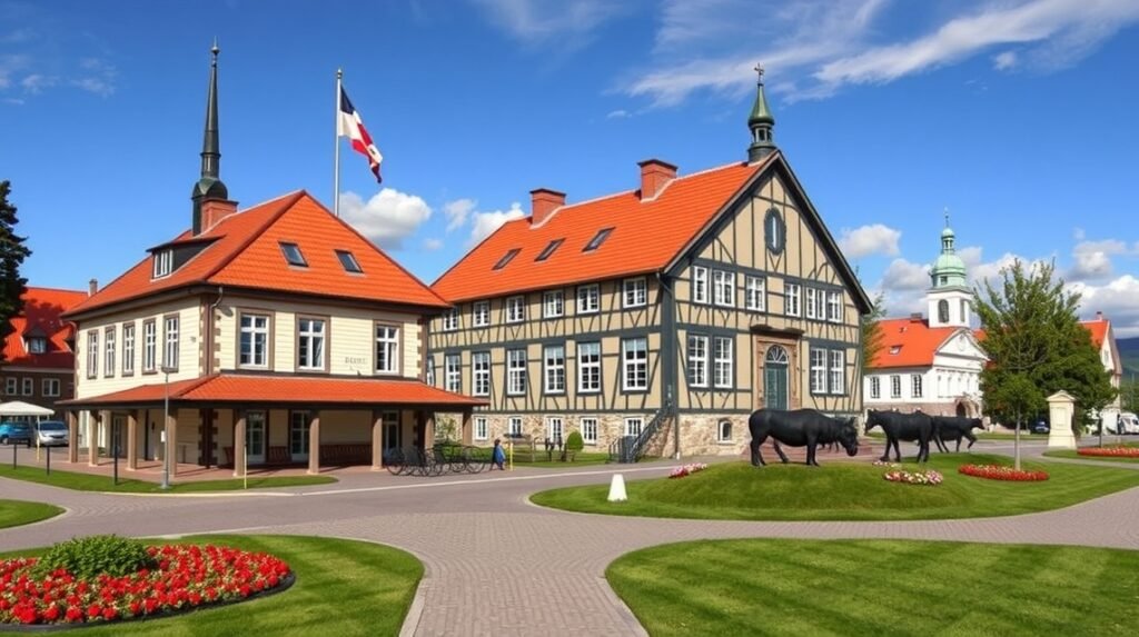 Møgeltønder városának történelmi épületei és parkja