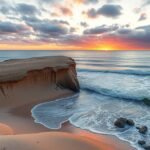 Grenen tengerpartja Skagen közelében, ahol a két tenger találkozik