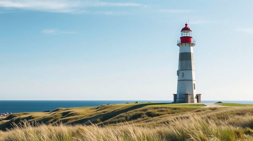 A Vippefyret, billenő világítótorony Skagenben, Dánia.