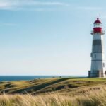 A Vippefyret, billenő világítótorony Skagenben, Dánia.