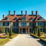 Skive Staarup Hovedgaard udvarház gyönyörű épülete és kertrészletei.