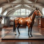 Tarok, a híres dán ló, a Skive Tarok Múzeumban kiállítva.