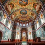 Vor Frue Kirke freskói Skive templom belsejében, Dánia