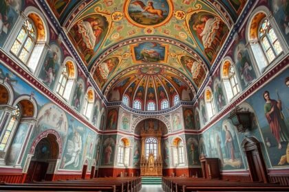 Vor Frue Kirke freskói Skive templom belsejében, Dánia