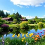 Kongskilde Naturcenter és tó - zöld oázis virágokkal és vízparttal