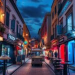 Faro éjszakai bárok a Rua do Prior utcában