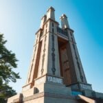 Yaoundé Újraegyesítés Emlékműve impozáns látképe