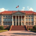 A kameruni Nemzeti Múzeum épülete Yaoundé városában