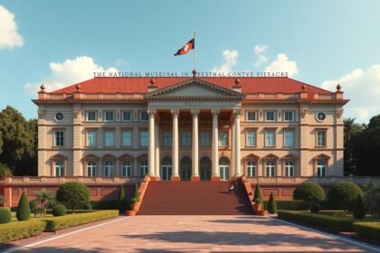A kameruni Nemzeti Múzeum épülete Yaoundé városában